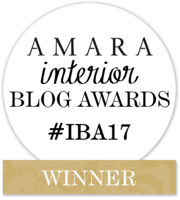 Winner of AMARA Interior Blog Awards 2017 Best Newcomer #IBA17